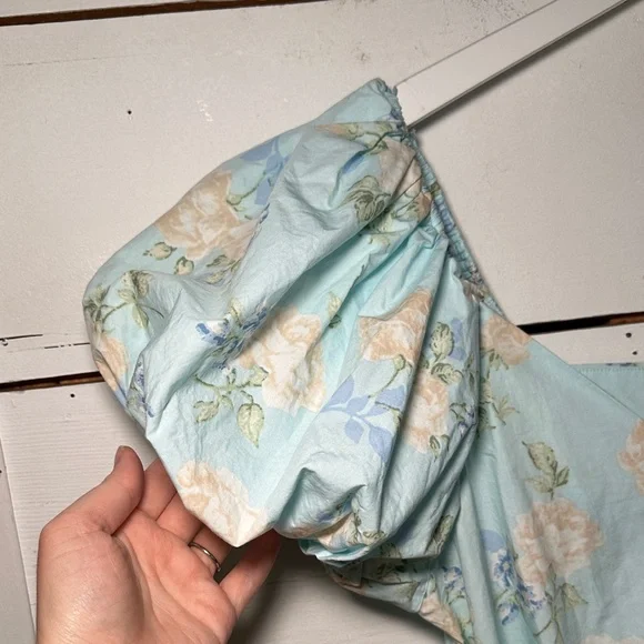 LoveShackFancy Estelle Puff Sleeve Floral Maxi Dress - Picture 3 of 13